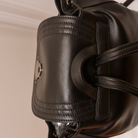 Longchamp Black Leather Adjustable Back Pack NWTS - Picture 6 of 11